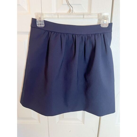 J. Crew Crepe Box Pleated A Line Fully Lined Mini Skirt - Picture 5 of 7